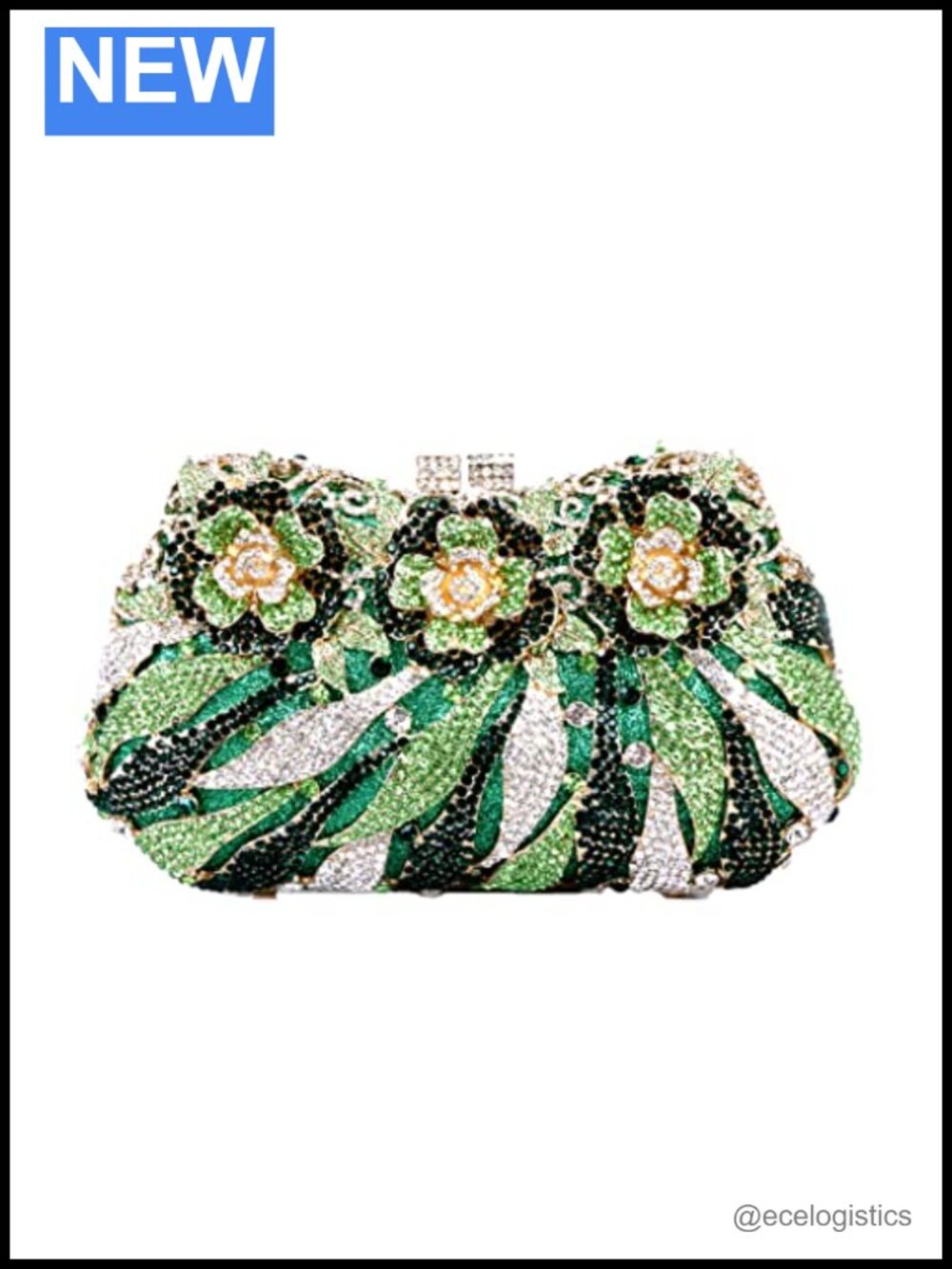 Luxury Sparkly Rose Crystal Evening Clutch Rhinestone Bag for Women Wedding